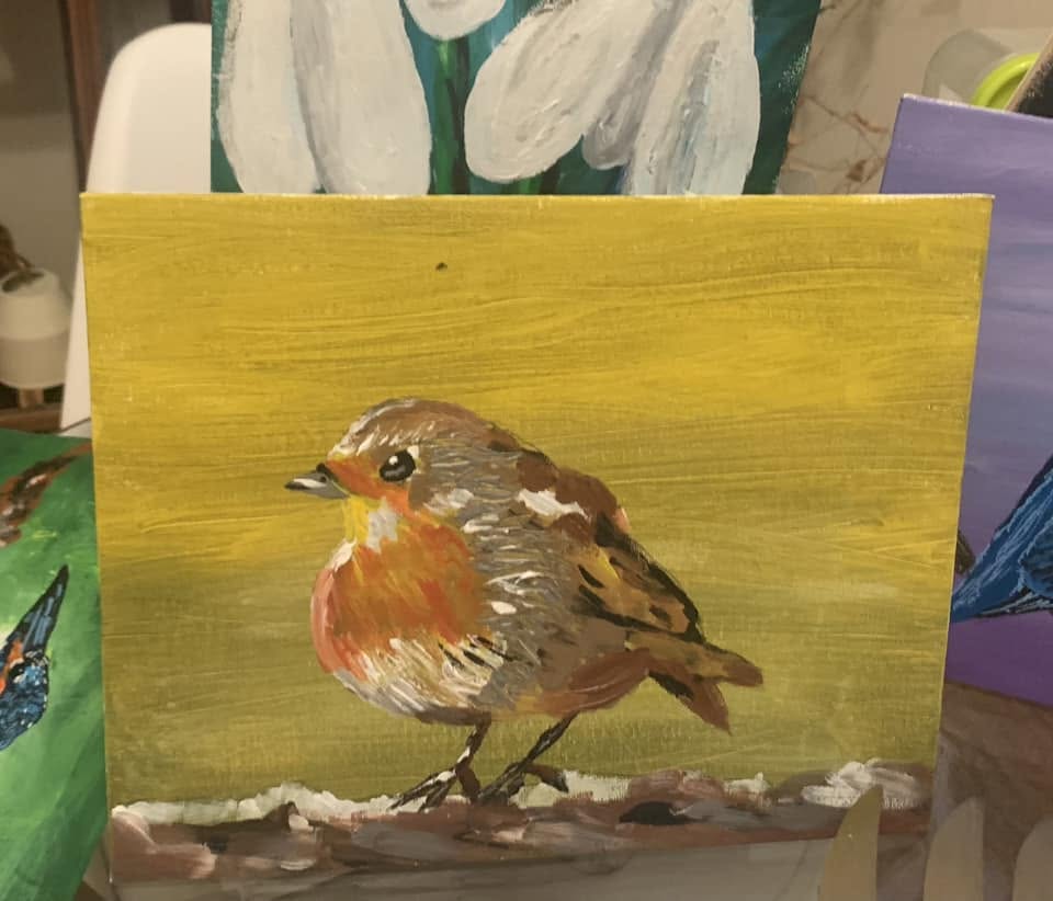 Robin on a branch by Mark Nicol